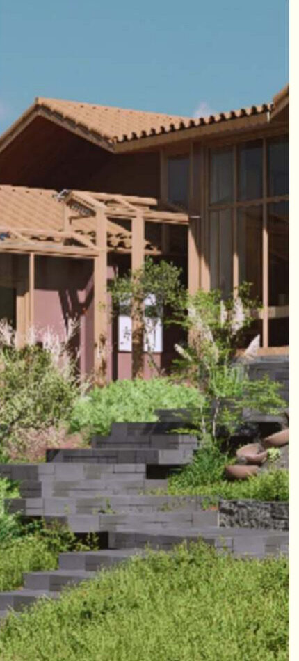 Detalle arquitectónico de vivienda en construcción